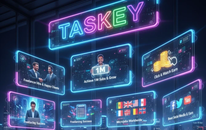 TASKEY The 2025-Ready Platform for Online Earning – Freelancing, Microjobs & Social Media Domination